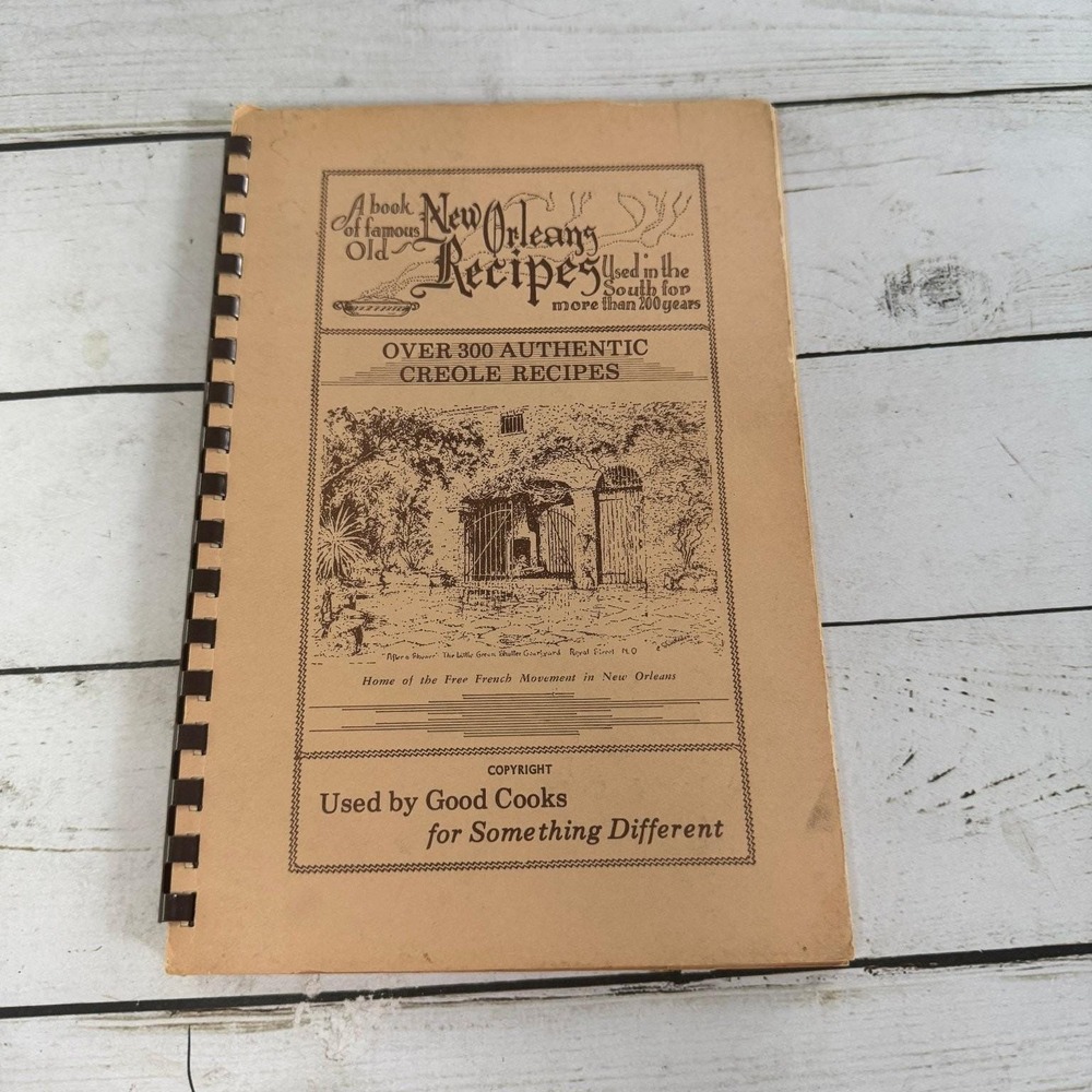 Old New Orleans Recipes Cookbook Peerless Publishing Co. Spiral Bound Creole